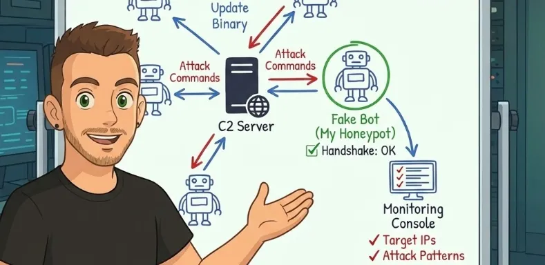 <h3>How I Reverse Engineered a Rust Botnet and Built a C2 Honeypot to Monitor Its Targets</h3>