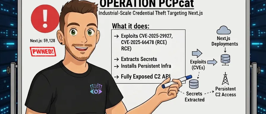 <h3>Operation PCPcat: Hunting a Next.js Credential Stealer That's Already Compromised 59K Servers</h3>