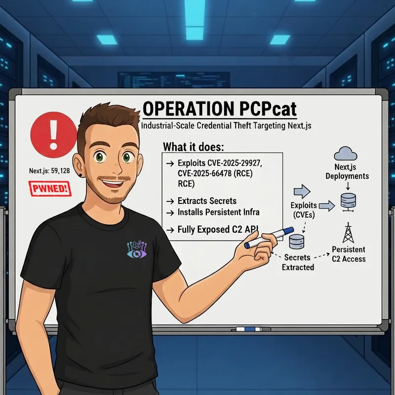 Related to <h3>operation pcpcat: hunting a next.js credential stealer that's already compromised 59k servers</h3>