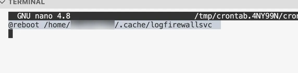 logfirewallsvc Cron Entry
